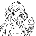 Раскраски Лето с Винкс Раскраски Лето с Винкс