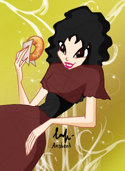 Anshent with donut by me