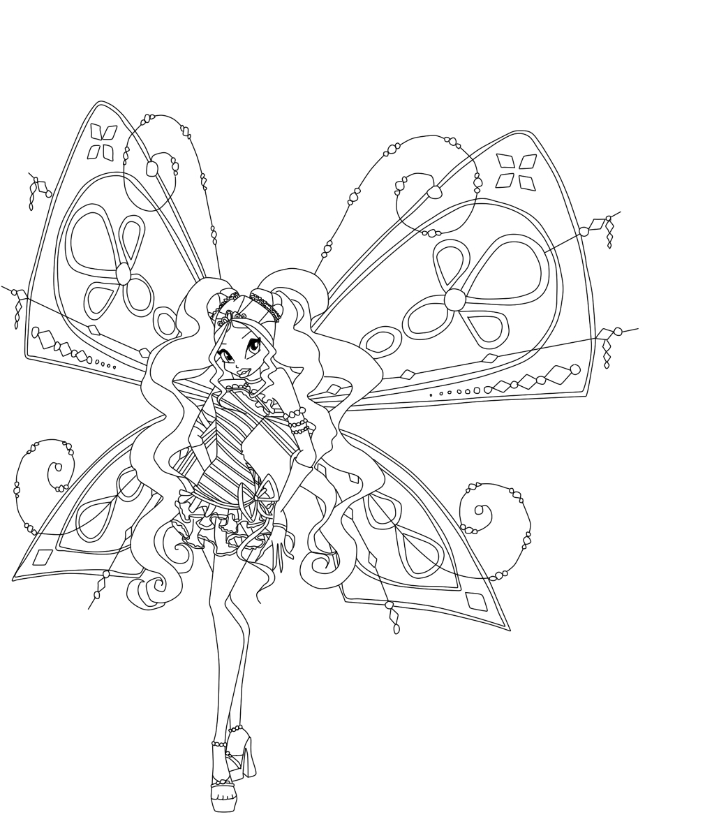 Winx club coloring pages roxy