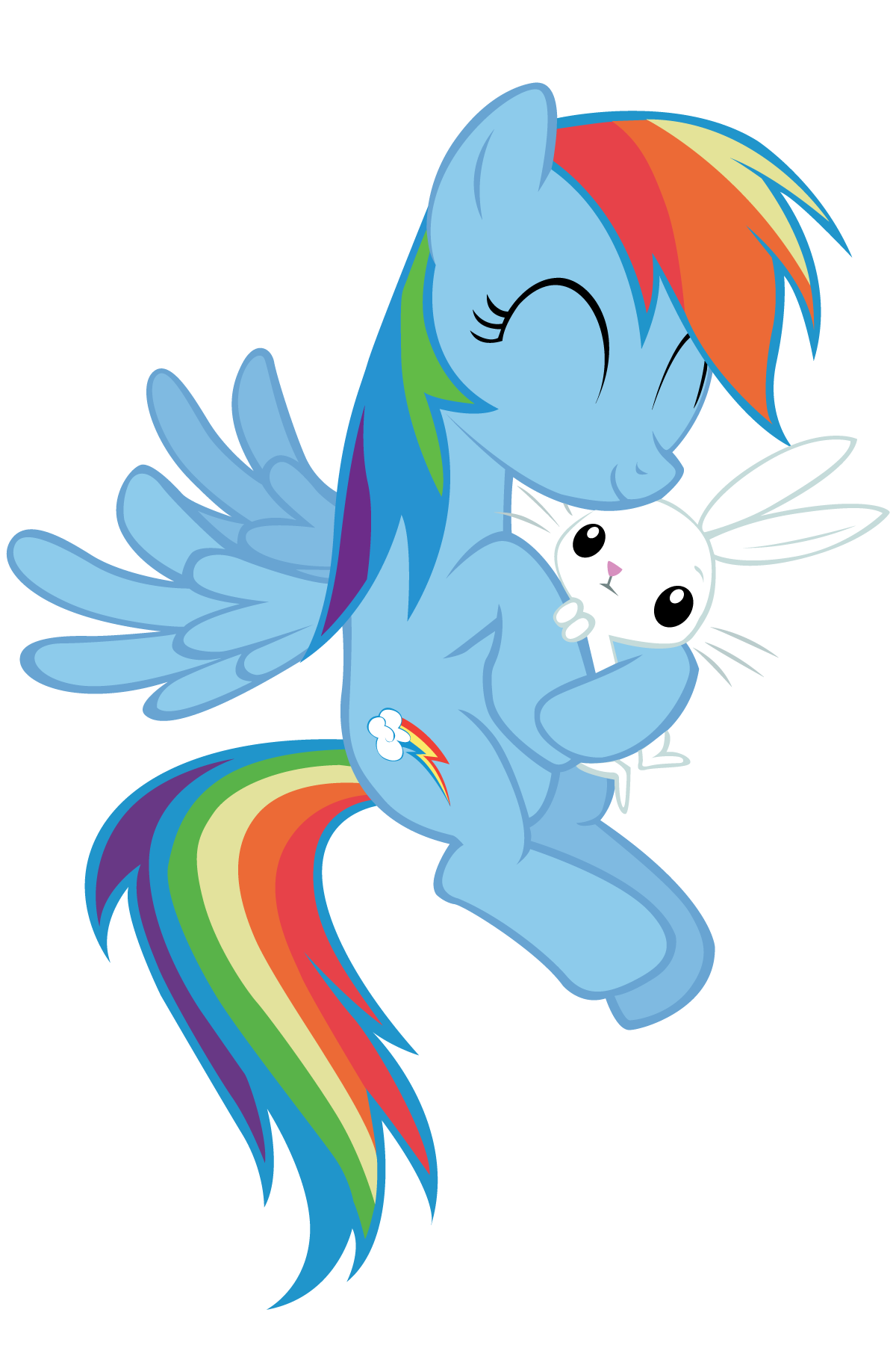 Rainbow Dash с кроликом Флаттершай - Радуга Дэш - YouLoveIt.ru