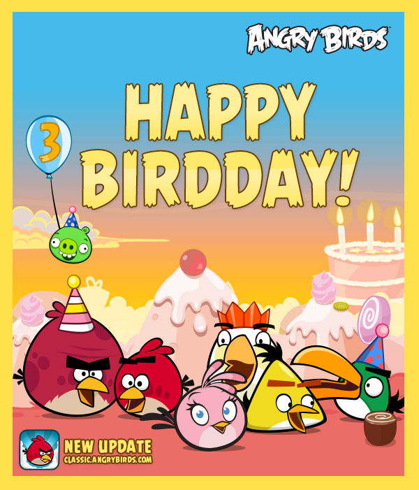 Приглашение на День рождения “Angry Birds”